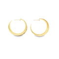 18K Gold Filled Curved Wide Minimalist Hoops (J305 - J307)(L395) - Black & White