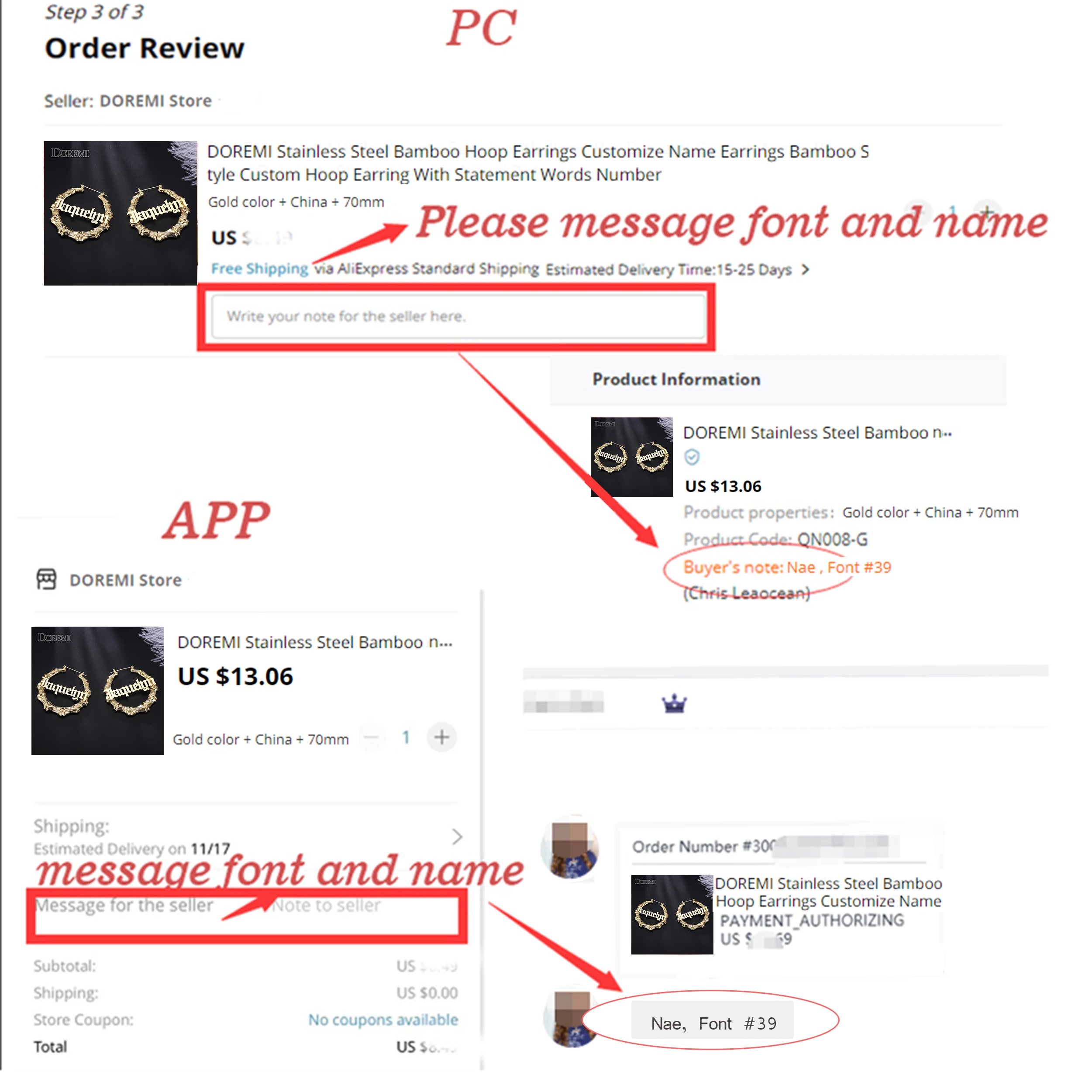 DOREMI  Personalized Name Stainless Steel Necklace Font Customized Initial Letter Nameplate Necklace Custom Jewelry Girl Women