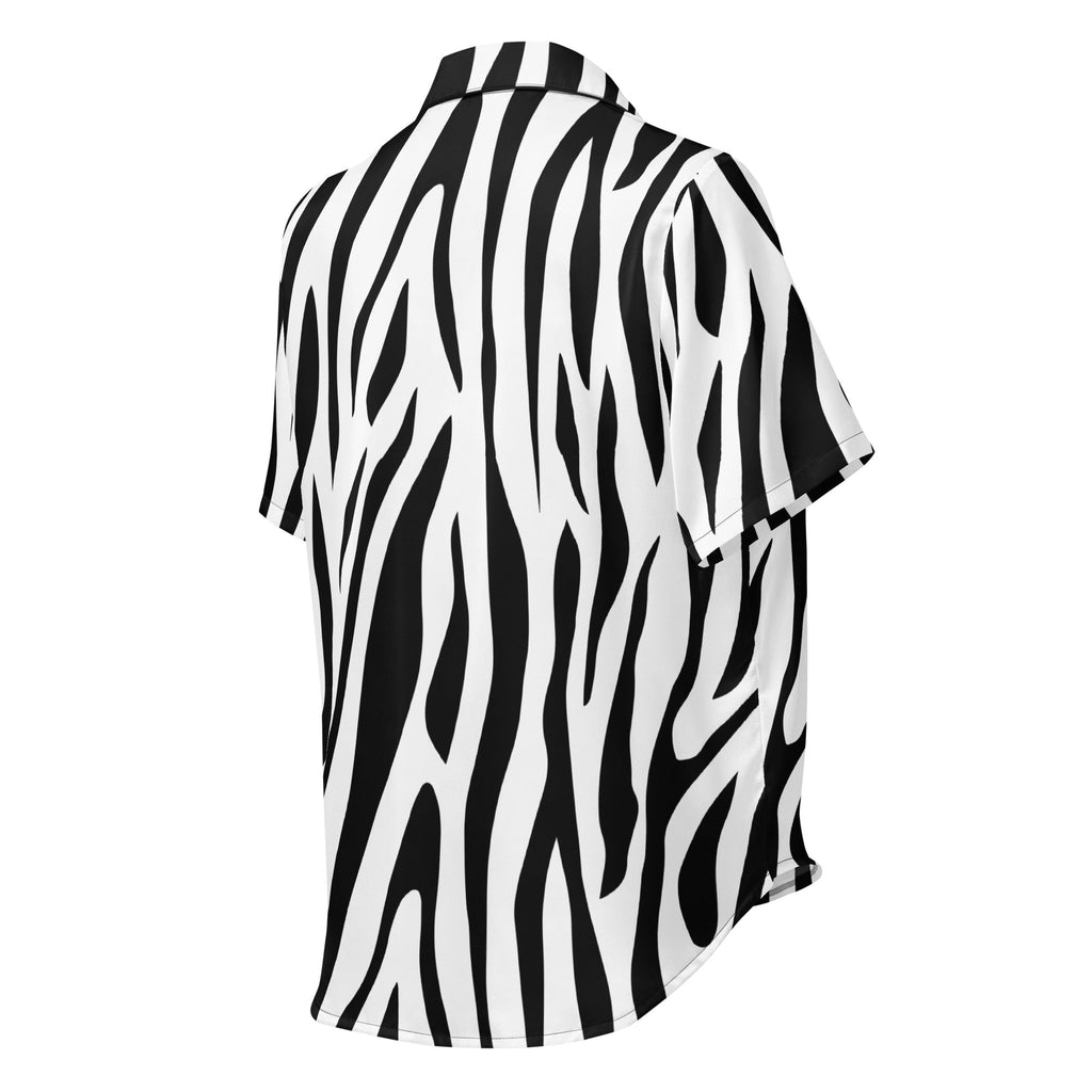 All - over print women’s short sleeve pajama top - Black & White