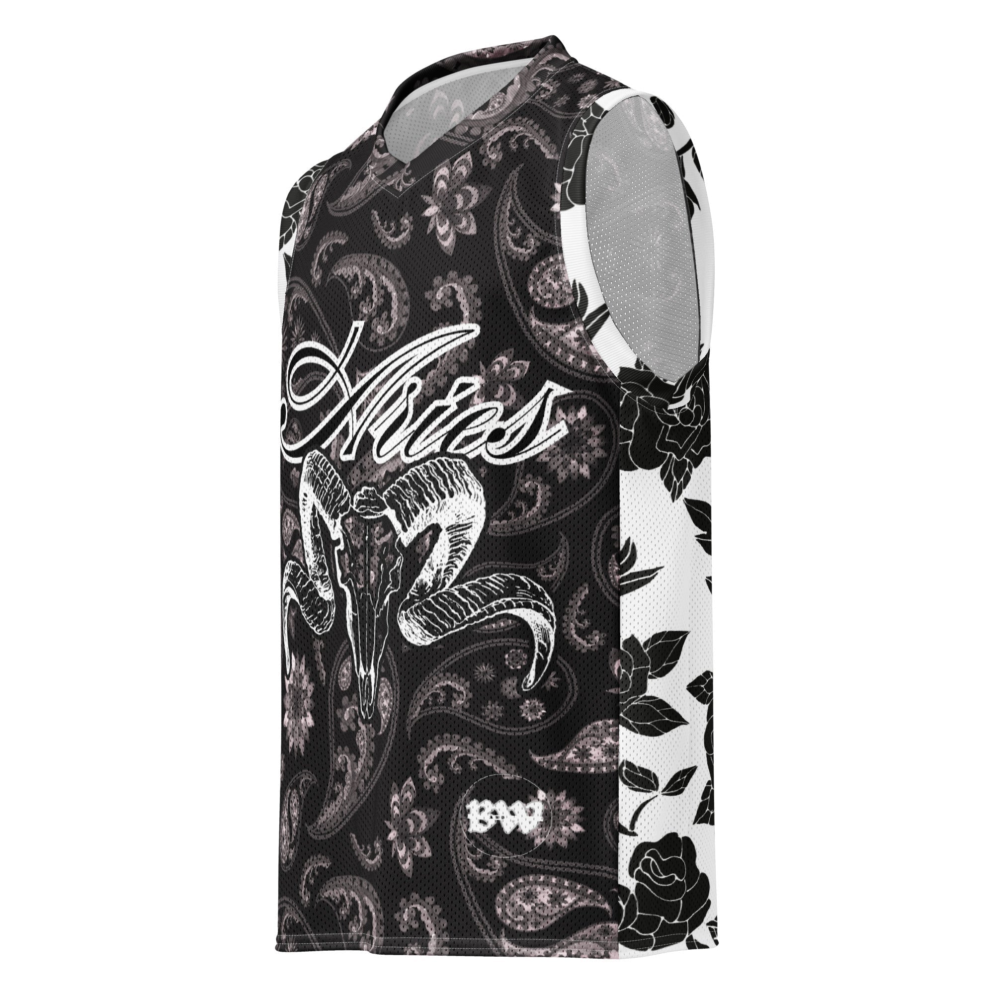 Aries Ascendant Premium basketball jersey - Black & White