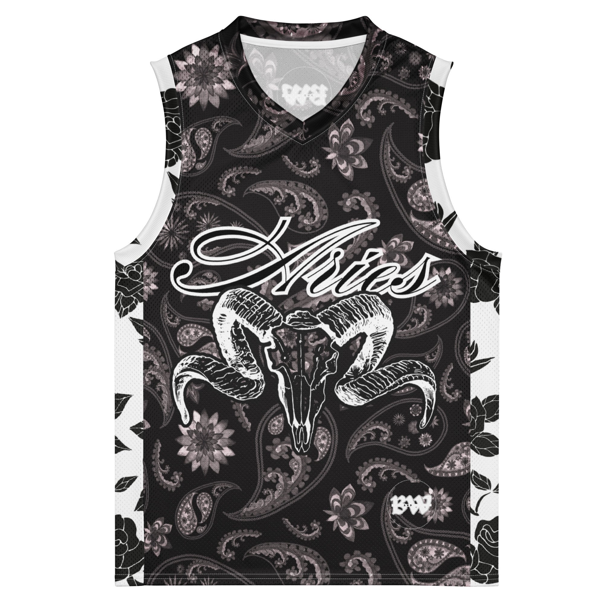 Aries Ascendant Premium basketball jersey - Black & White
