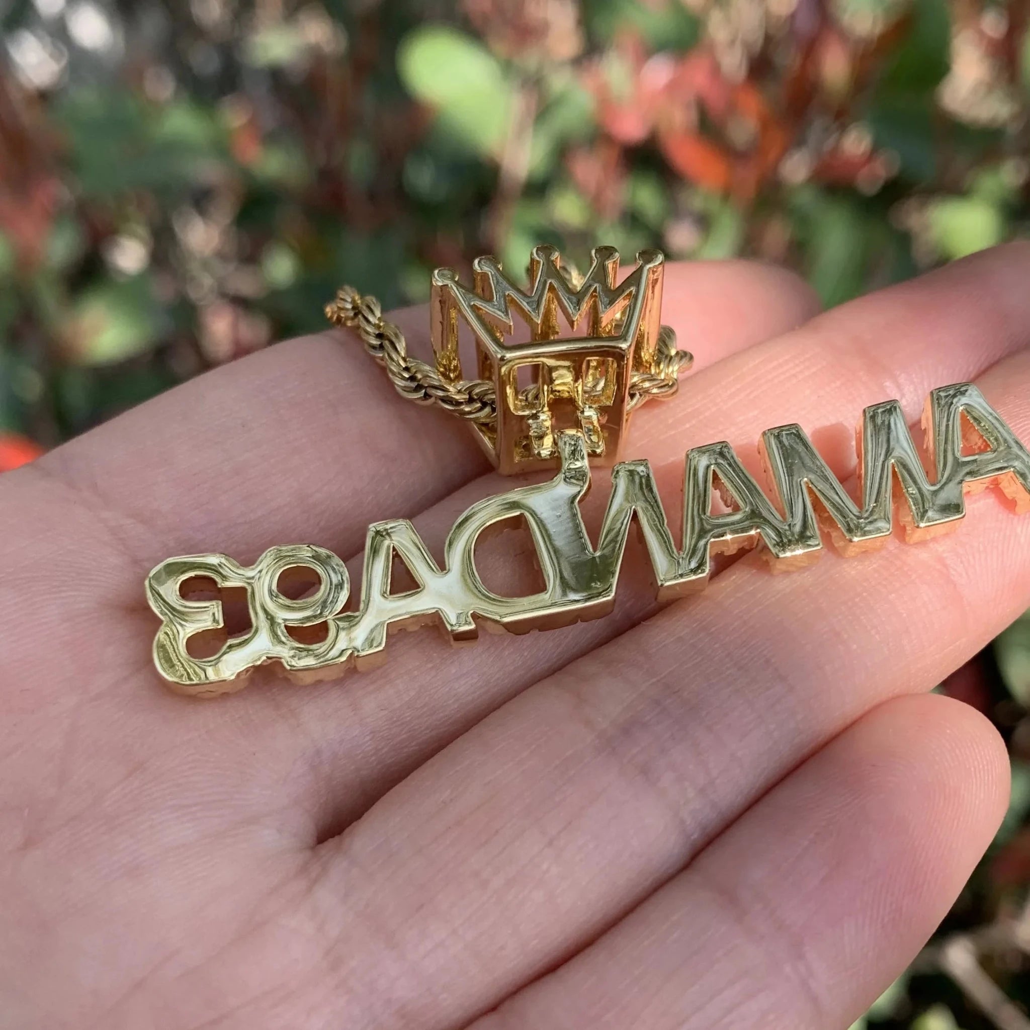 Bling Crystal Custom Name Pendant With Butterfly Crown Micro Paved CZ Personalized Letter Plate Necklace Customized Jewelry - Black & White