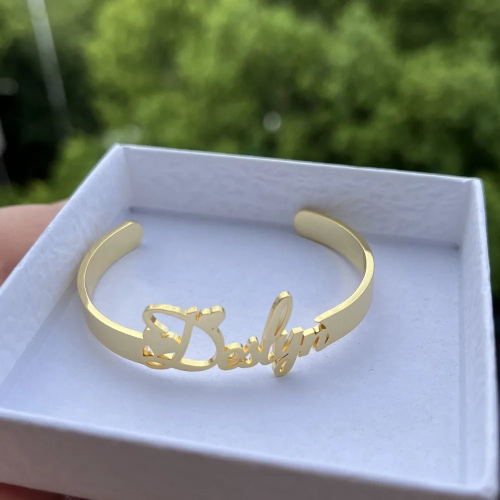 DUOYING Custom Letter Necklace with Name Bracelet Personlized Stainless Steel Nameplate Jewelry Set For Kids - Black & White
