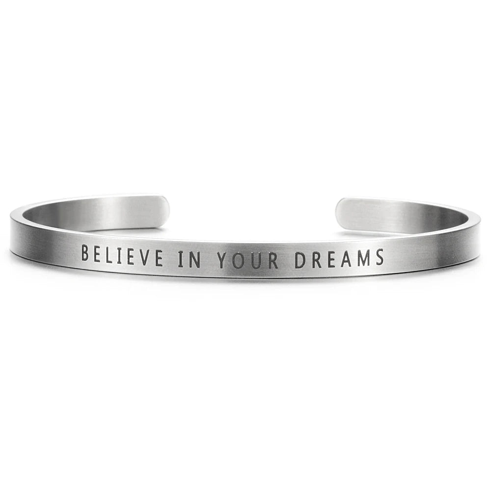 Engraved Steel Travel Bracelet – Custom Coordinates Gift - Black & White