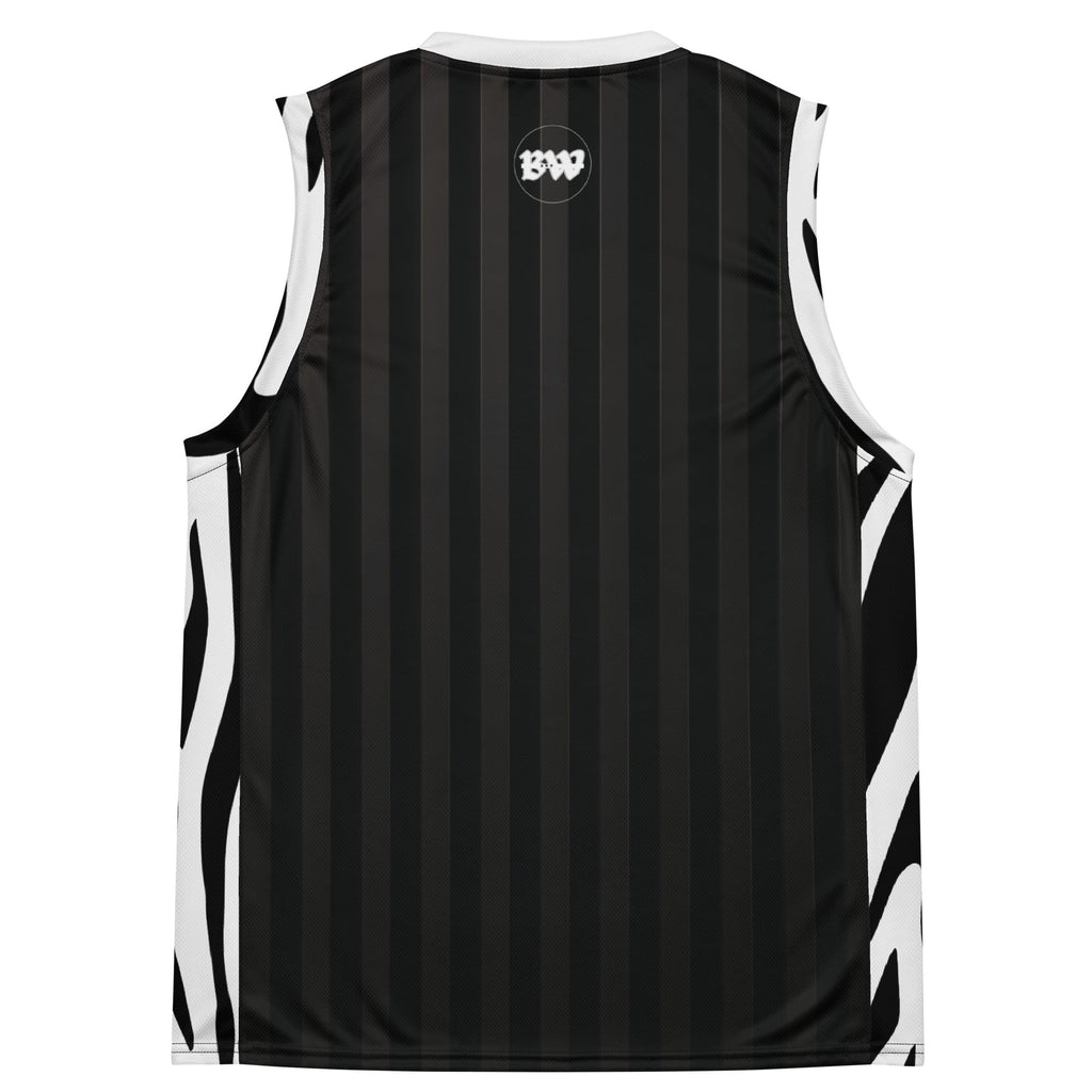 Father Recycled unisex basketball jersey - Black & White
