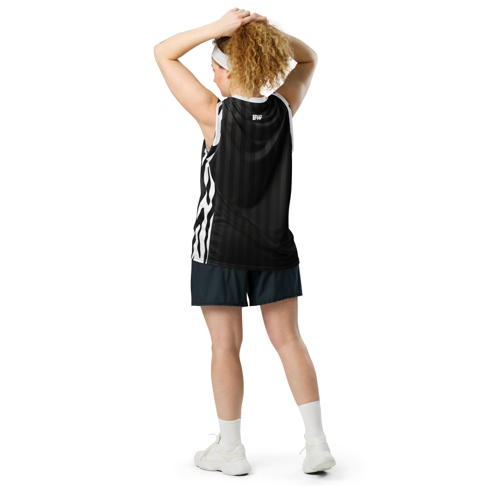 Father Recycled unisex basketball jersey - Black & White