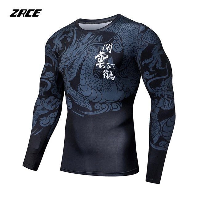 Funny T Shirts Chinese Style Dragon 3d T Shirt Fashion Hip Hop Party Brand Clothing Men Plus Fitness Clothing - Black & White