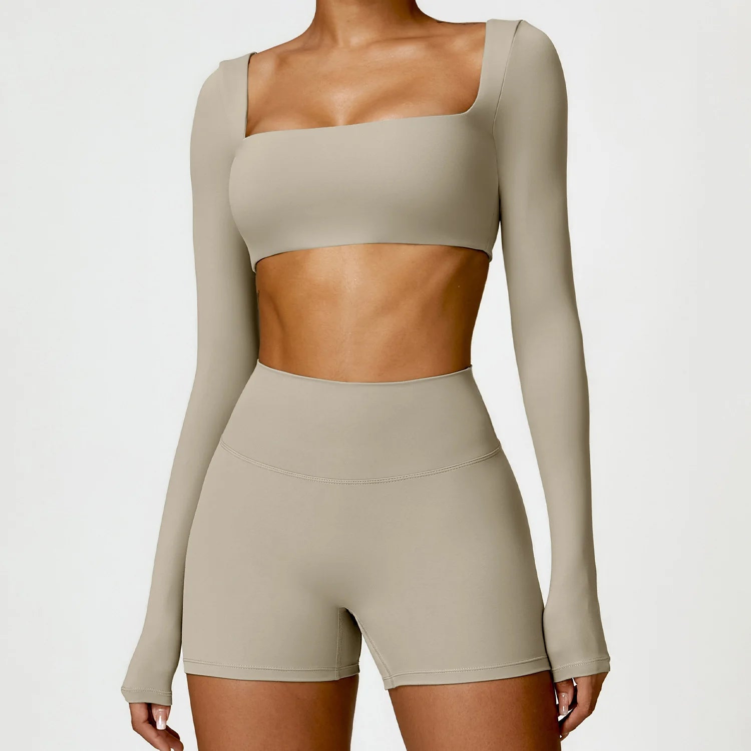 Gym Workout Tight Long Sleeve Breathable Yoga Clothes Outdoor Running Fitness T Shirt Long Sleeve Sports Top for Women - Black & White