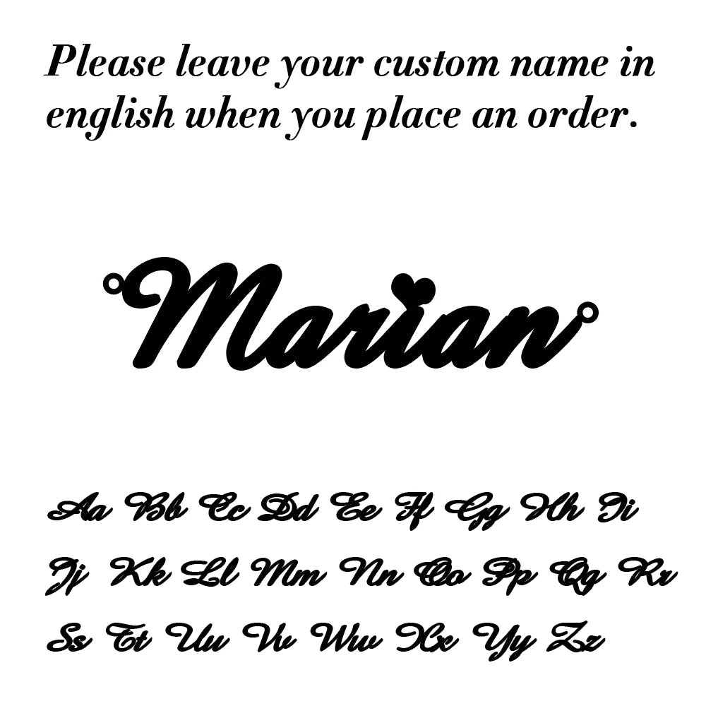 Personalized Gold Anklet – Family Name Jewelry Gift for her - Black & White