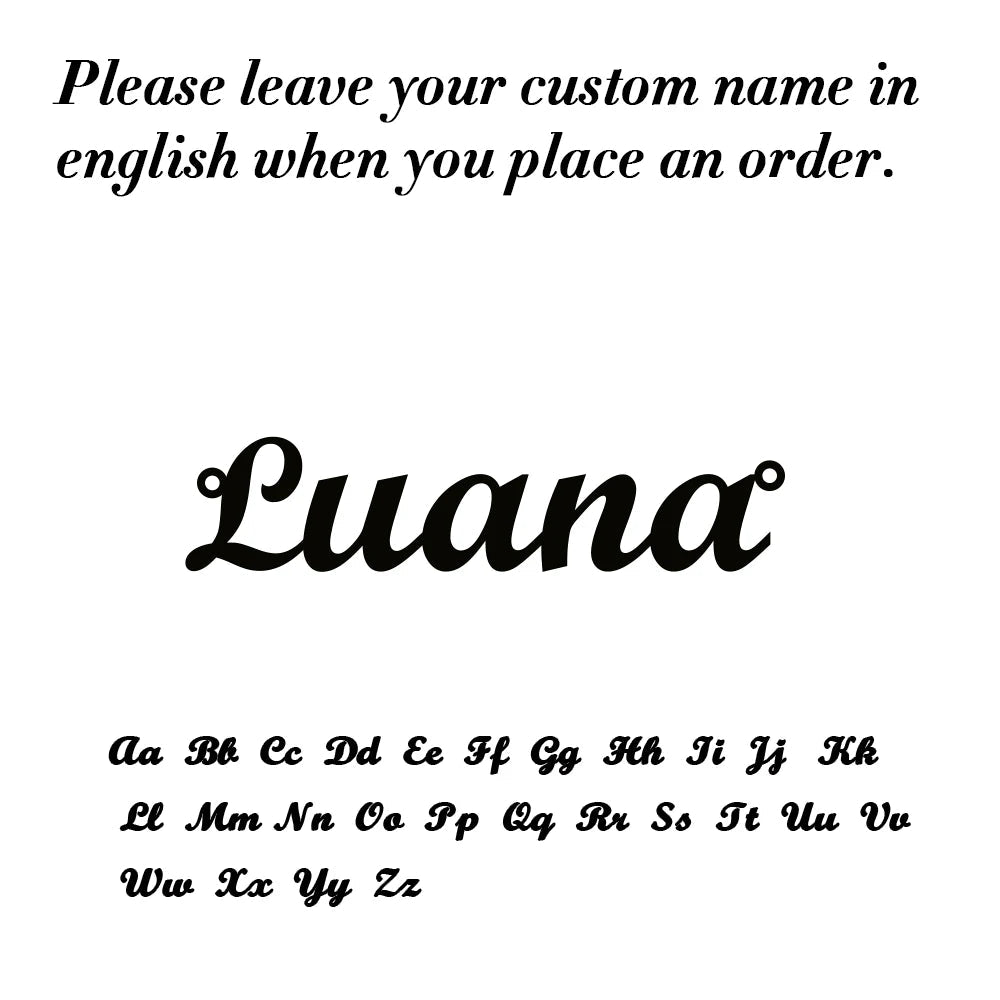 Personalized Gold Anklet – Family Name Jewelry Gift for her - Black & White