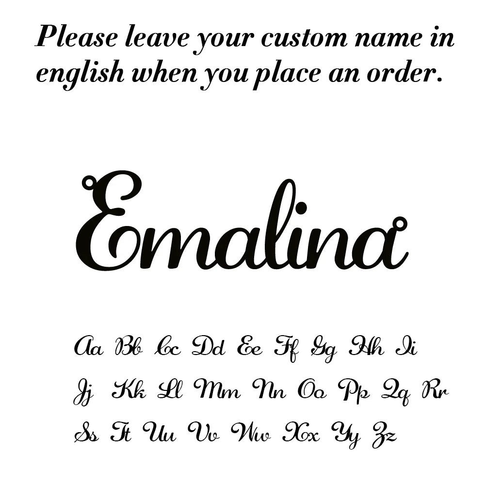 Personalized Gold Anklet – Family Name Jewelry Gift for her - Black & White