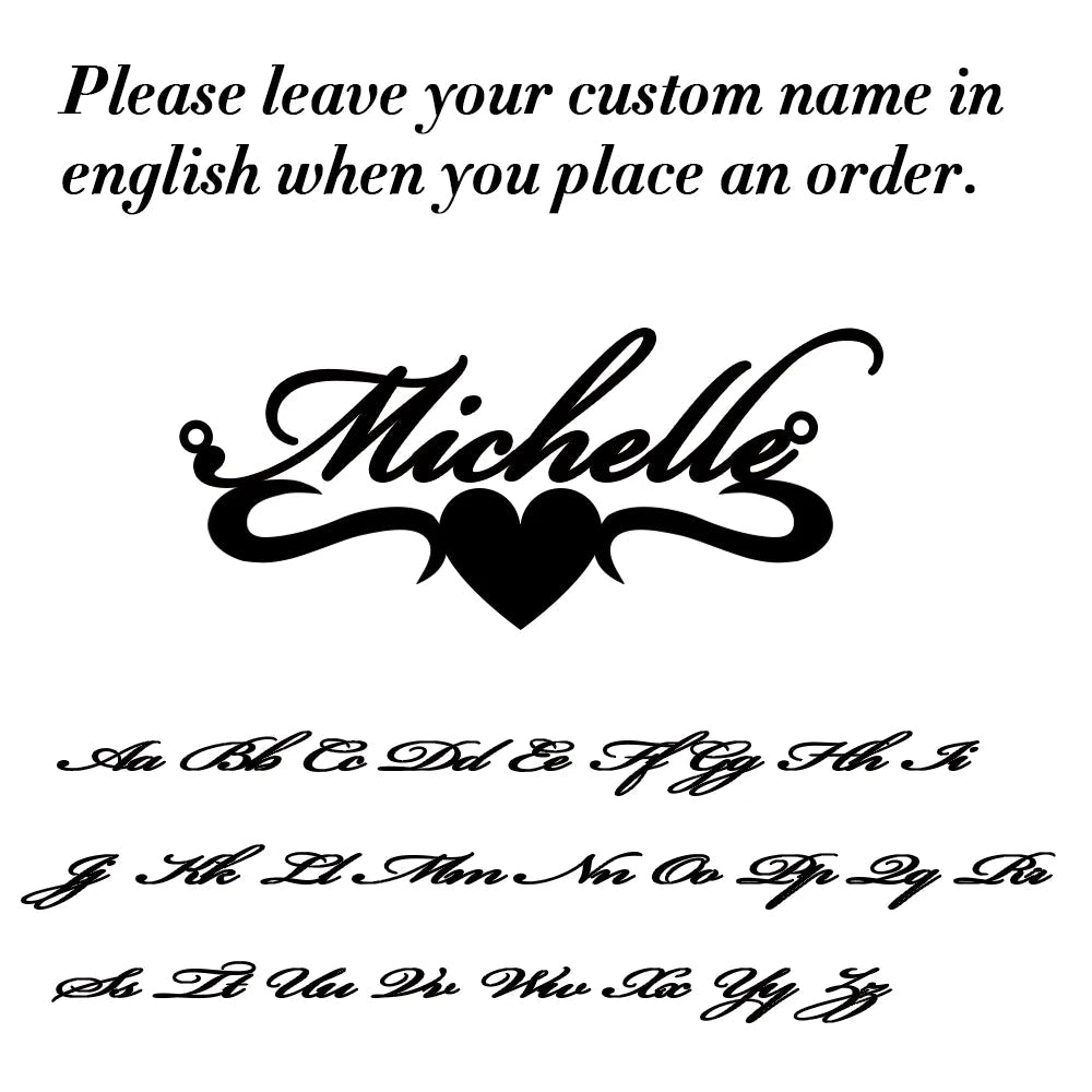 Personalized Gold Anklet – Family Name Jewelry Gift for her - Black & White