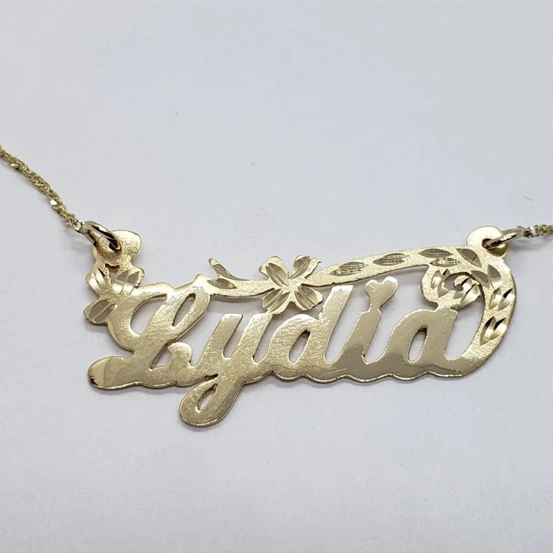 Personalized Luxury Custom Name Necklace Personalized Pendant 18k Gold - Plated Stainless Steel Jewelry For Women Christmas Gift - Black & White