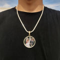 Personalized Picture Pendant – Hip Hop Jewelry Gift for Him & Her - Black & White