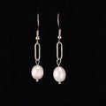 Trendy Irregular Natural Pearl Stainless Steel Women Stud Earrings Piercing Jewelry For Female Dropshipping - Black & White