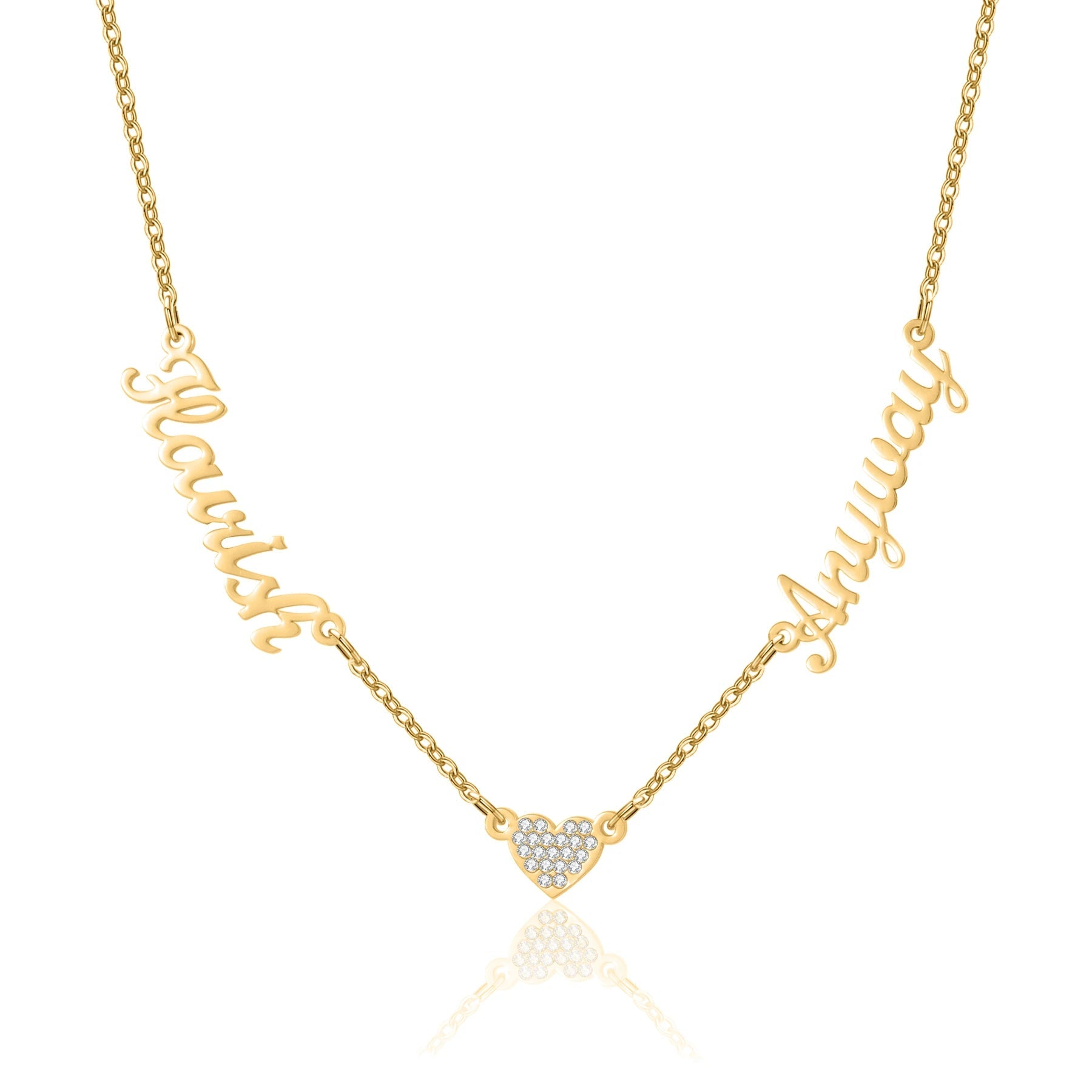 Zciti Personalized Customized Multi - Name Necklace Shan Love Stone Pendant Stainless Steel Jewelry Mother'S Day Gift - Black & White