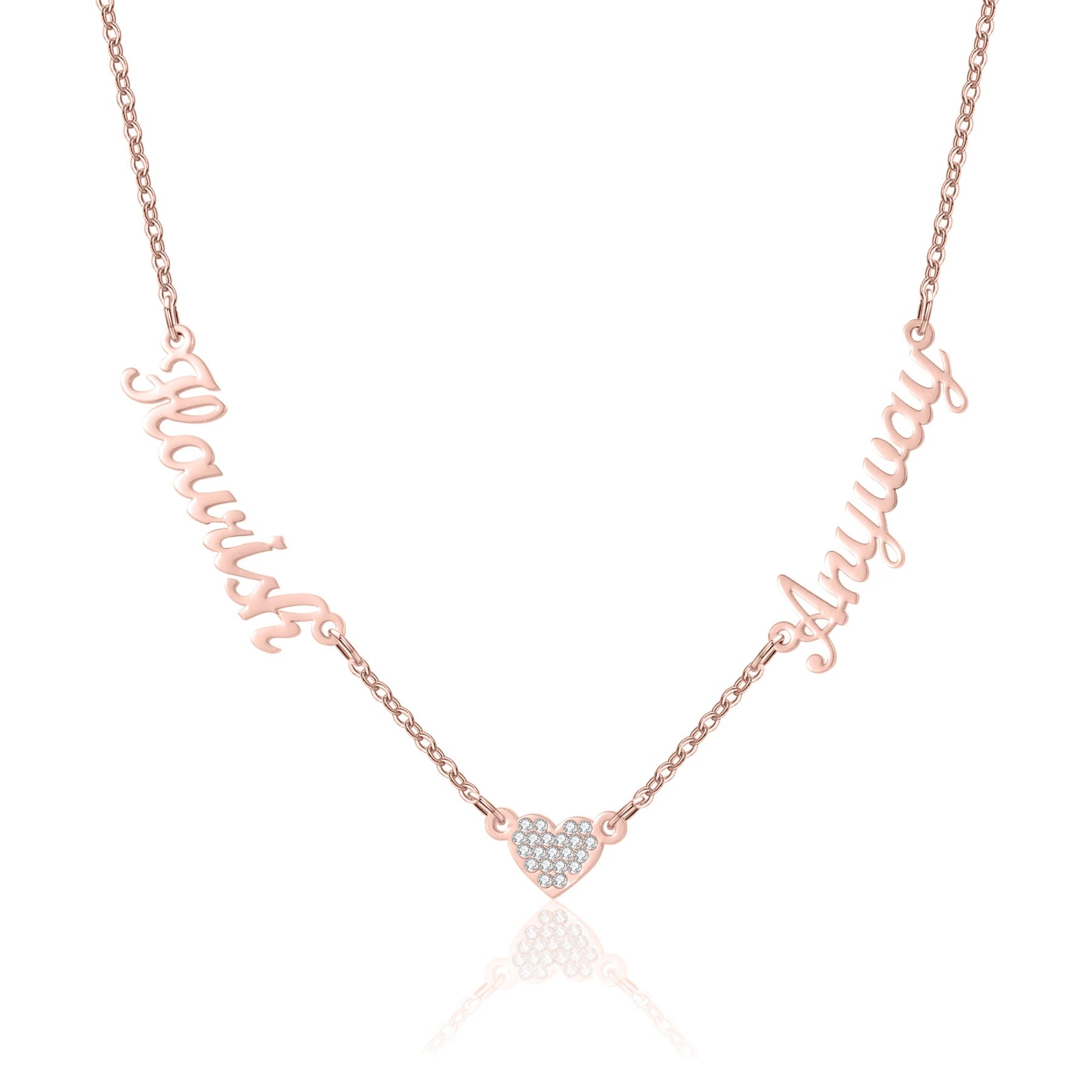 Zciti Personalized Customized Multi - Name Necklace Shan Love Stone Pendant Stainless Steel Jewelry Mother'S Day Gift - Black & White